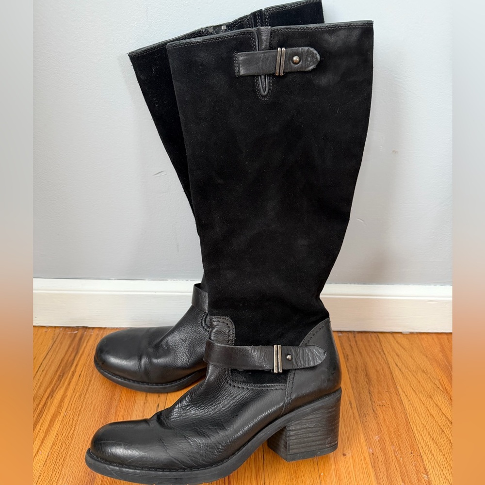 Clarks Mojita Crush black knee high boots